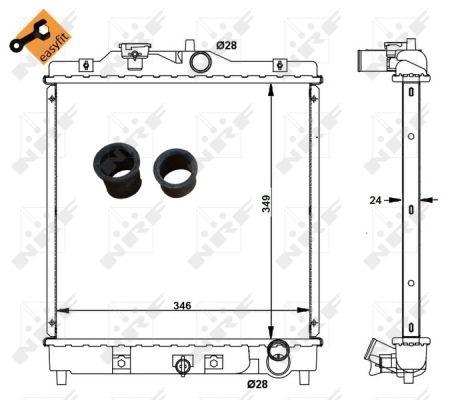 Radiator, engine cooling EASY FIT 506750