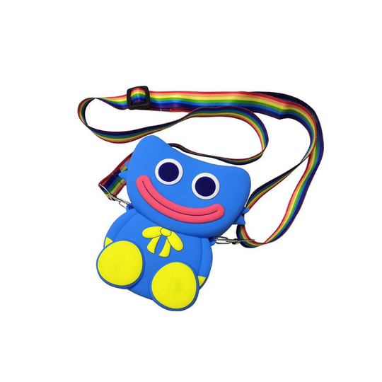 (Blue Bag) Pop It Shoulder Bag Coin Purse Keychain Poppy Playtime Huggy Wuggy Kissy Missy
