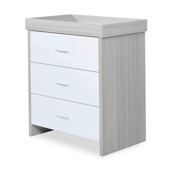 Ickle Bubba Pembrey Changing Unit / Chest - Ash Grey & White