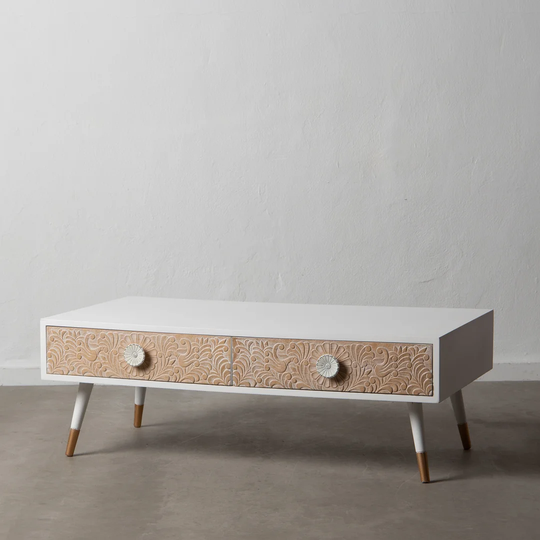 Eslinger Solid Wood Coffee Table with Storage