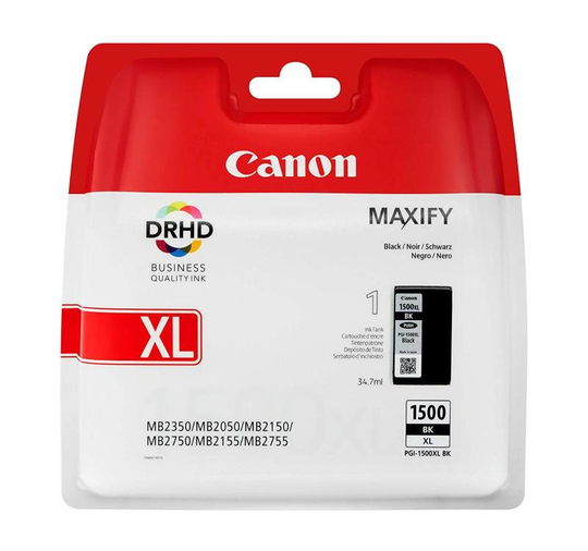 Canon Ink/PGI-1500XL High Yield Ink Cartridge, Black - 9182B007