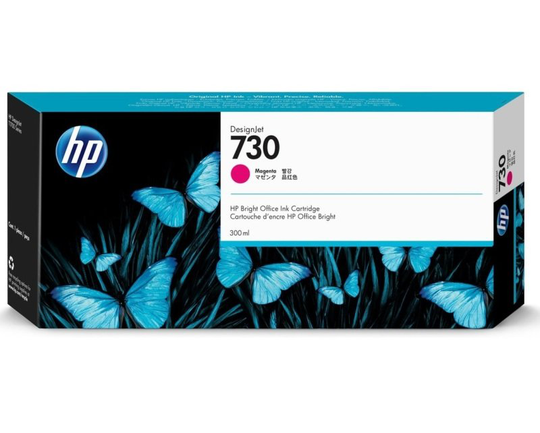 HP 730 Magenta Original Designjet Ink Cartridge - High Yield 300ml - P2V69A