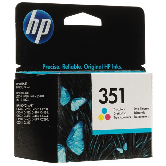 HP 351 Tri-Colour Ink Cartridge (Cyan, Magenta, Yellow)