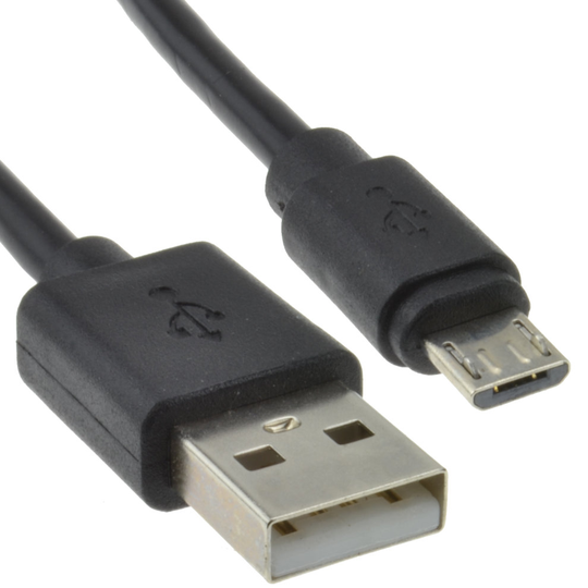 kenable USB 2.0 A To MICRO B Data and Charging 24AWG Cable 0.15m 15cm Lead BLACK