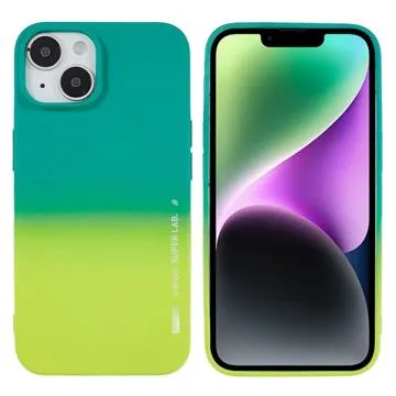X-Level Rainbow iPhone 14 TPU Case - Yellow / Green