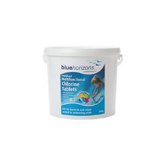 Blue Horizons - Multifunctional 200g Chlorine Tablets 1 X 2 kg Long lasting stabilised clarifier algae inhibitor