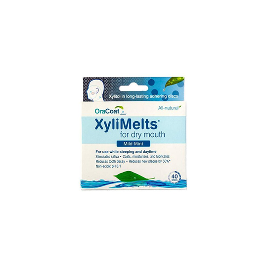 OraCoat XyliMelts Mild Mint for Dry Mouth, 40-Count, 7-40-UK