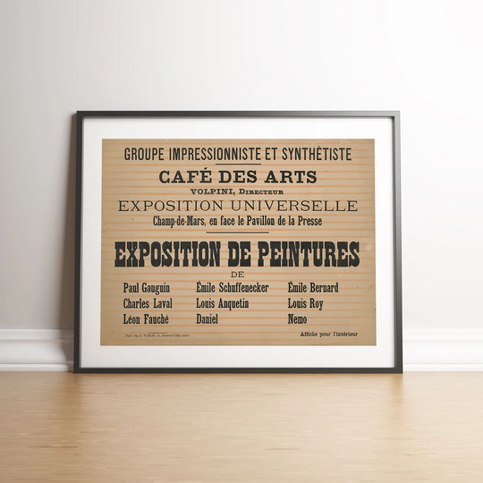 Vintage Ad Exposition De Peintures