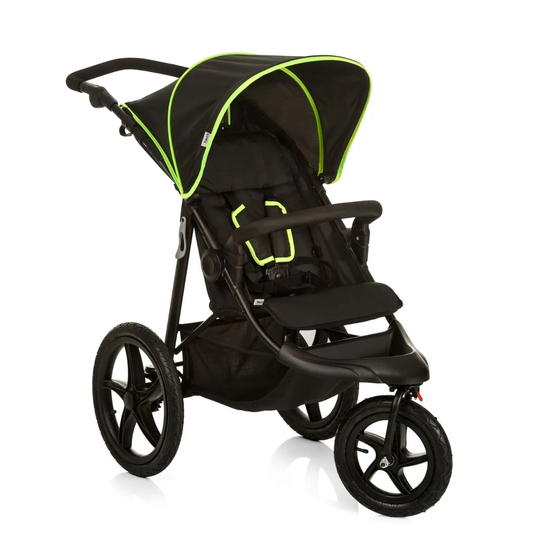 Hauck Runner Pushchair - Black/ Neon Yellow