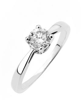 Love Diamond 9Ct Gold 50 Point Diamond Solitaire Ring