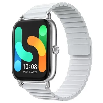 Haylou RS4 Plus LS11 Waterproof Smartwatch - Magnetic Strap - Silver