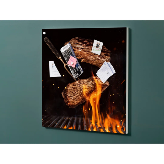 Notiz Motive Steak Magnetic Wall Mounted Cork Board