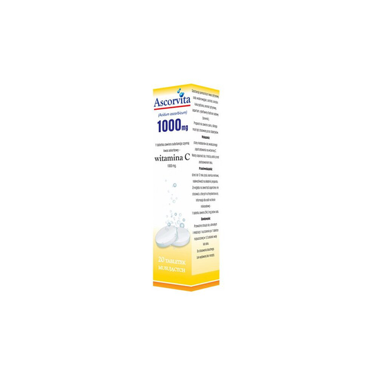 Ascorvita 1000 mg vitamin C, 20 effervescent tablets