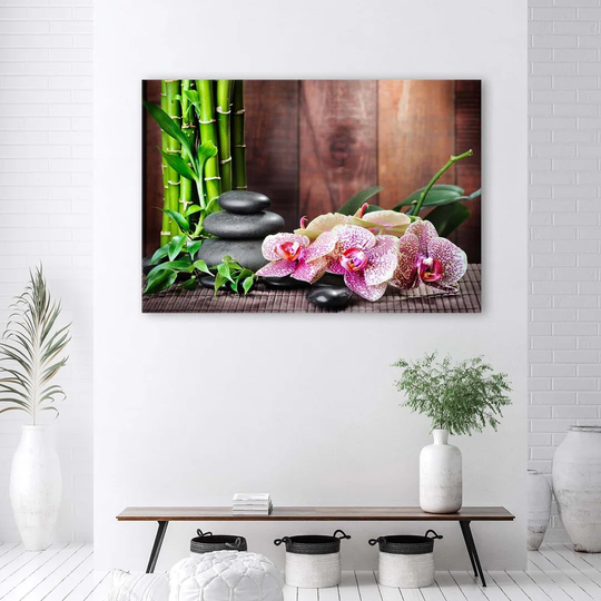 Canvas Print Orchid Flowers Spa Nature