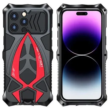 Luphie Sports Car Design iPhone 14 Pro Hybrid Case - Red / Black