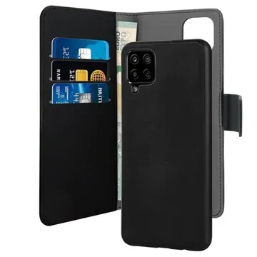 Puro 2-in-1 Magnetic Samsung Galaxy A12 Wallet Case - Black
