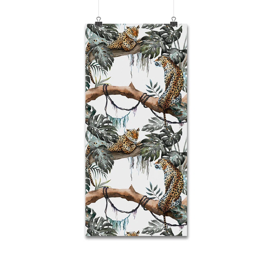 Walllpaper Roll 312X219cm Mural Decoration Wallpaper Material With Print Kitchen Livingroom Bedroom - Jungle Leaves Leaf Cats