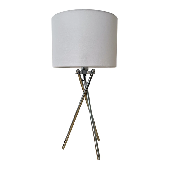 Chatalina 50Cm Polished Chrome Tripod Table Lamp