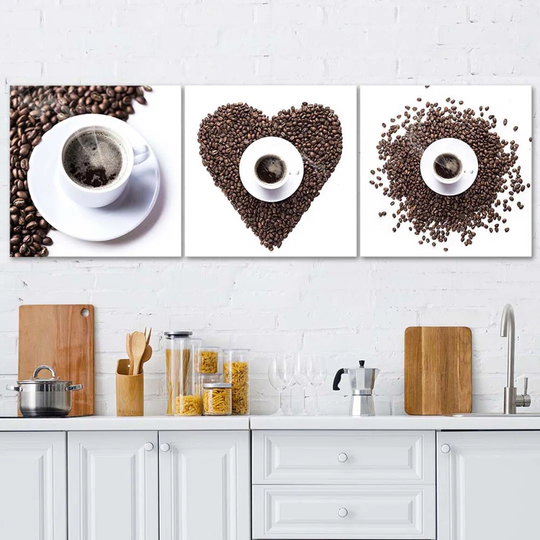 Canvas Print Coffee Bean Heart