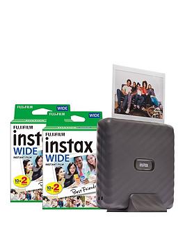 Fujifilm Instax Link Wide Printer + 40 Shots - Mocha Gray