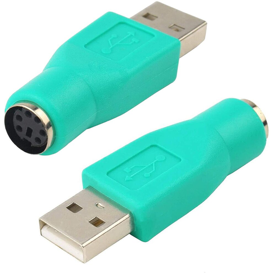 BISLINKS 2 x Mini USB 2.0 Type A Male To PS2 Female Mouse Keyboard Converter Adapter