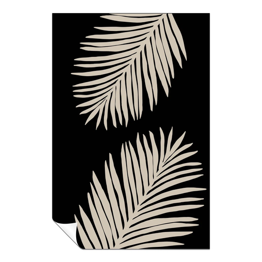 Panther Print Fine Art Prints Abstract Graphic Palm Leaves Artistic Unframed Poster, Pictures For Home Walls, Bedroom, Living Room & Bathroom Decor