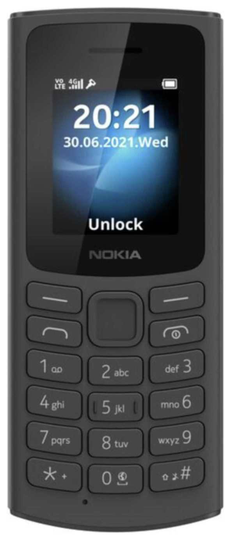 SIM Free Nokia 105 4G Mobile Phone - Black