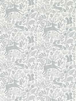 Scion Esala Kelda Wallpaper - Grey