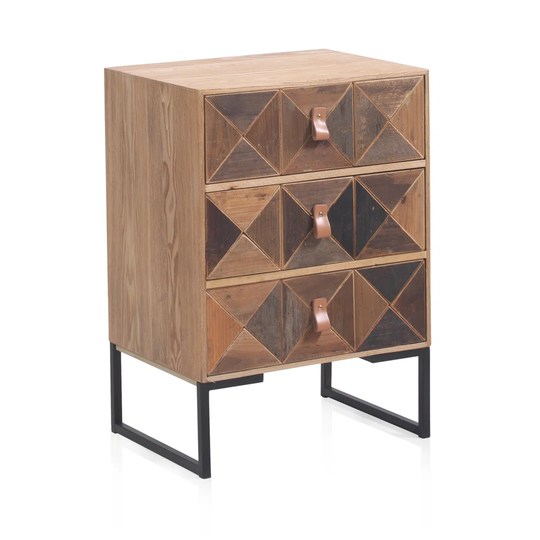 Fitzrovia 3 Drawer Bedside Table