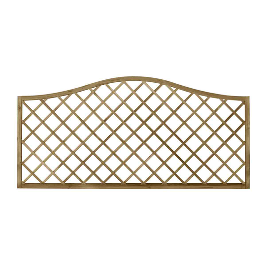 Forest Garden 2'11'' x 5'11'' (90 x 180cm) Pressure Treated Decorative Europa Hamburg Garden Screen
