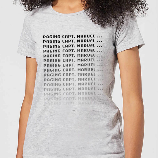 Captain Marvel Paging Women's T-Shirt - Grey - S - Grey