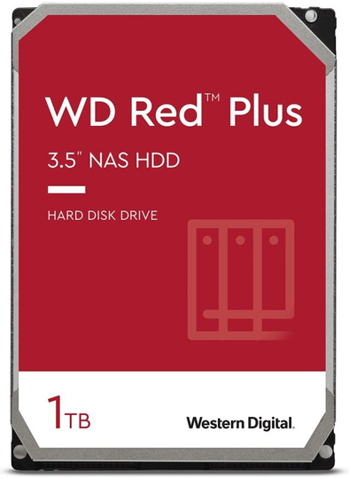 WD Red Plus 1TB 3.5" SATA NAS Hard Drive