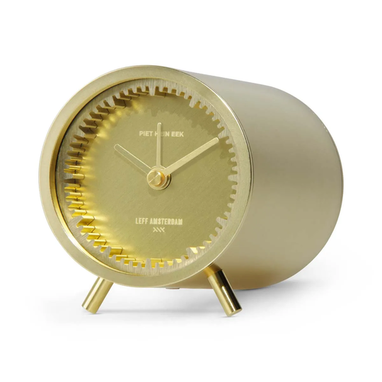 Leff Amsterdam Tube Alarm Clock - Brass