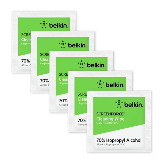 Belkin Screen Cleaning Wipes 200-Count (70% ISP Alcohol Wipes Reduce Bacteria up to 99%) for Smartphones, Tablets, Keyboards, more
