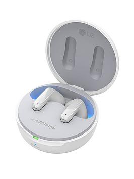 Lg Tone Free Ufp5 - Active Noise Cancelling True Wireless Bluetooth Earbuds With Meridian Sound, Fast Charging, Iphone/Android Compatible, White