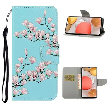 Style Series Samsung Galaxy A42 5G Wallet Case - Pink Flowers