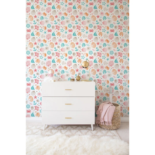 Walllpaper Roll 360X250cm Mural Decoration Kitchen Livingroom Bedroom Wallpaper Material With Print - Utensilful Marine Anchor Cancerstars