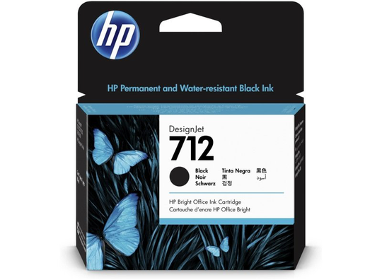 HP 712 80ml Black DesignJet Ink Cartridge