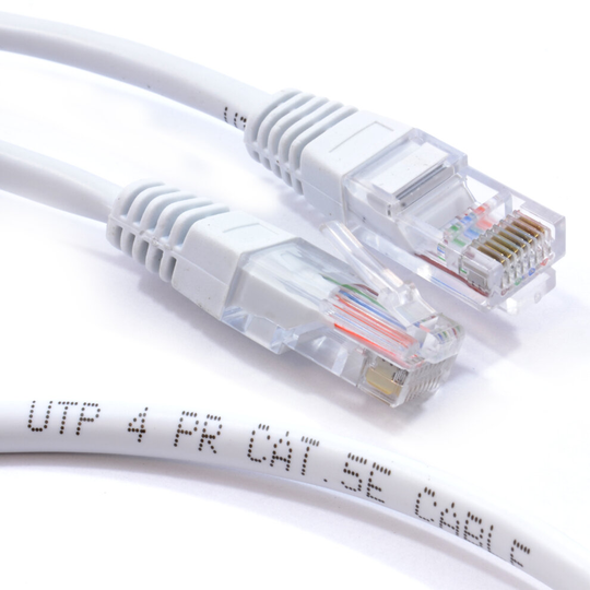 kenable White Network Ethernet RJ45 Cat5E CCA UTP PATCH 26AWG Cable Lead 20m