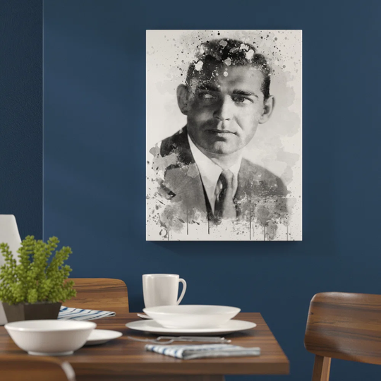 'Clark Gable Head Shot' Graphic Art Print Poster