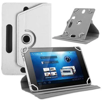 Universal Rotary Folio Case for Tablets - 7 - White