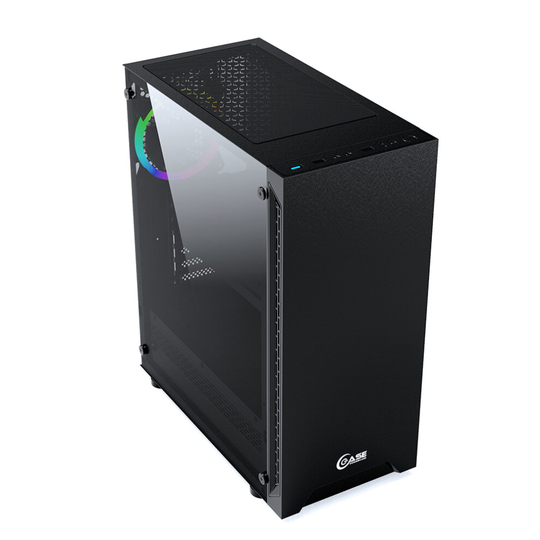 ionz KZ08 Black MID TOWER COMPUTER CASE M/ATX TEMPERED GLASS
