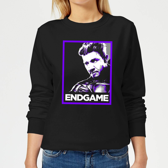 Avengers Endgame Hawkeye Poster Women's Sweatshirt - Black - L - Black