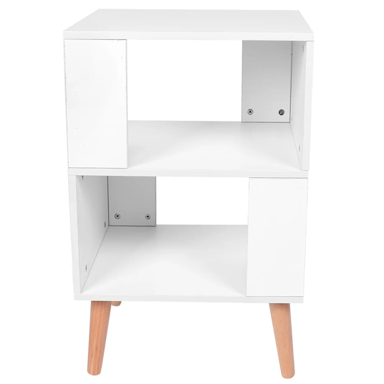 Elegant Style Side Table Bedside Storage Cabinet For Home Bedroom Living Room (white)