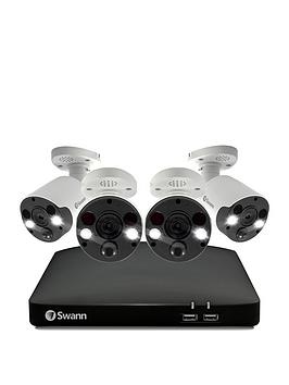 Swann Smart Security Cctv System: 8 Chl 4K 2Tb Hdd Nvr, 4 X Pro 4K Spotlight Camera. Works With Alexa, Google Assistant &Amp; Swann Security - Swnvk-887804Fb-Eu