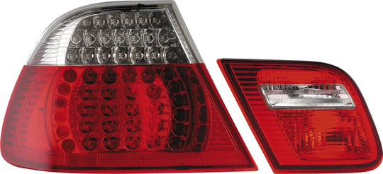 Set LED Tail Lights BMW 3-Series E46 Coupe 1999-2003 - Red / Clear DL BMR27 AutoStyle DL BMR27