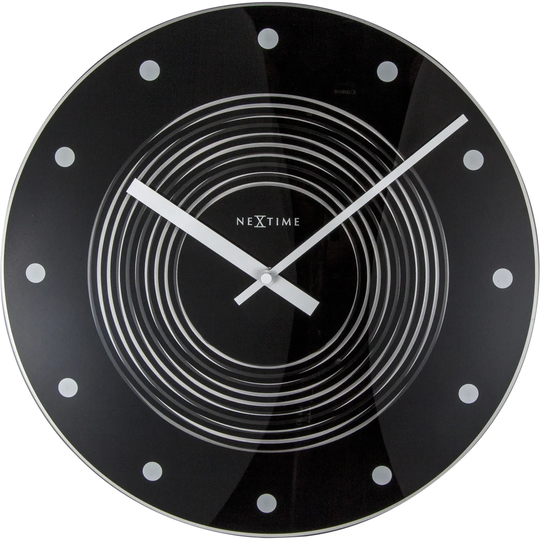 Glass Motion Concentric 35cm Wall Clock
