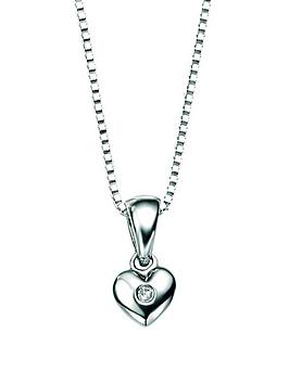 D For Diamond Diamond Set Children'S Heart Pendant