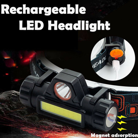 COB Rotatable Headlight Outdoor Rechargeable Magnetic Camping Light