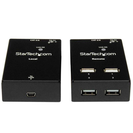 Startech.com 4-port USB 2.0-over-Cat5-or-Cat6 Extender - Up To 165ft (50m)